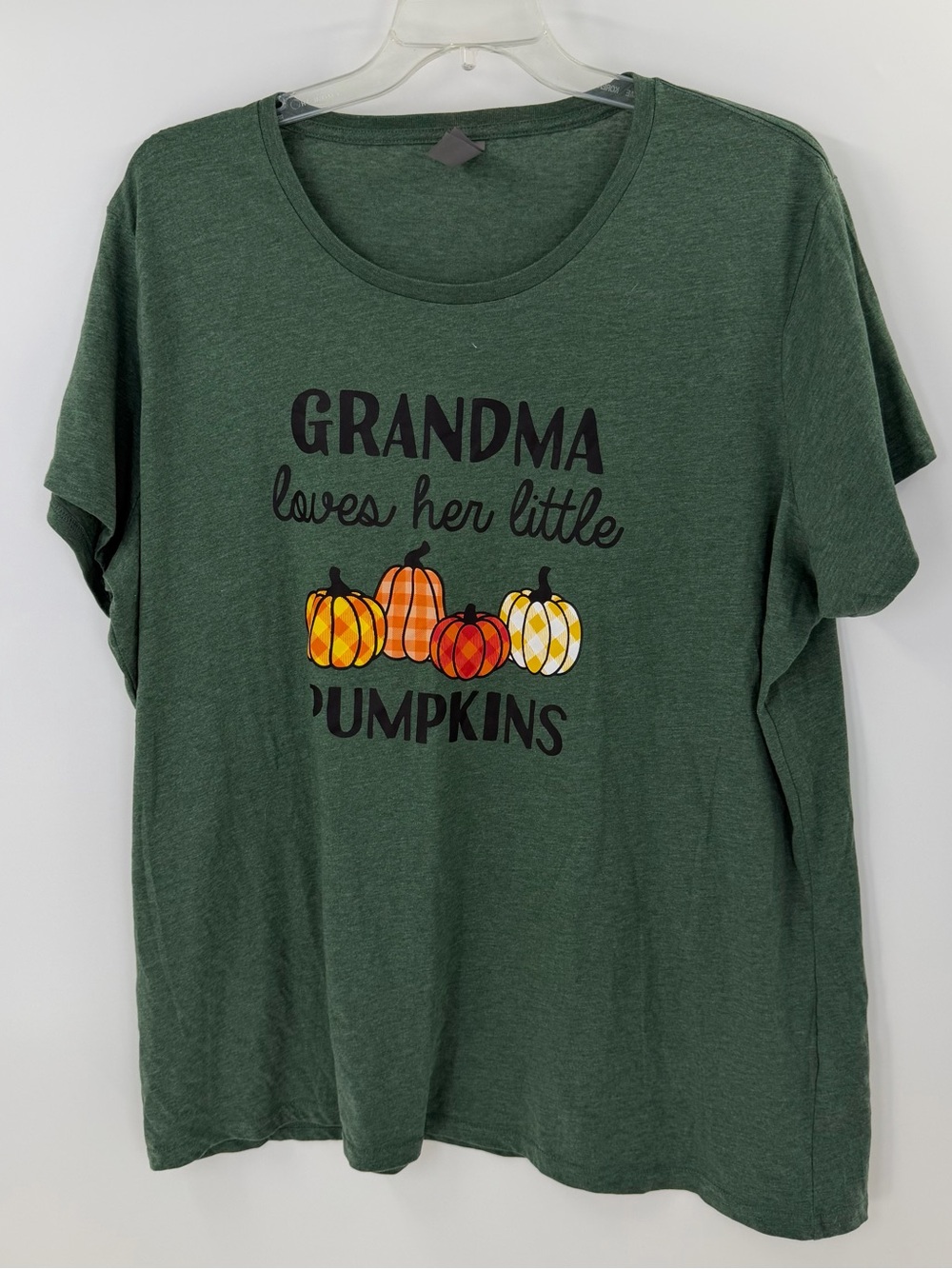 Grandma Loves Her Little Pumpkins Short Sleeve Tee - Green